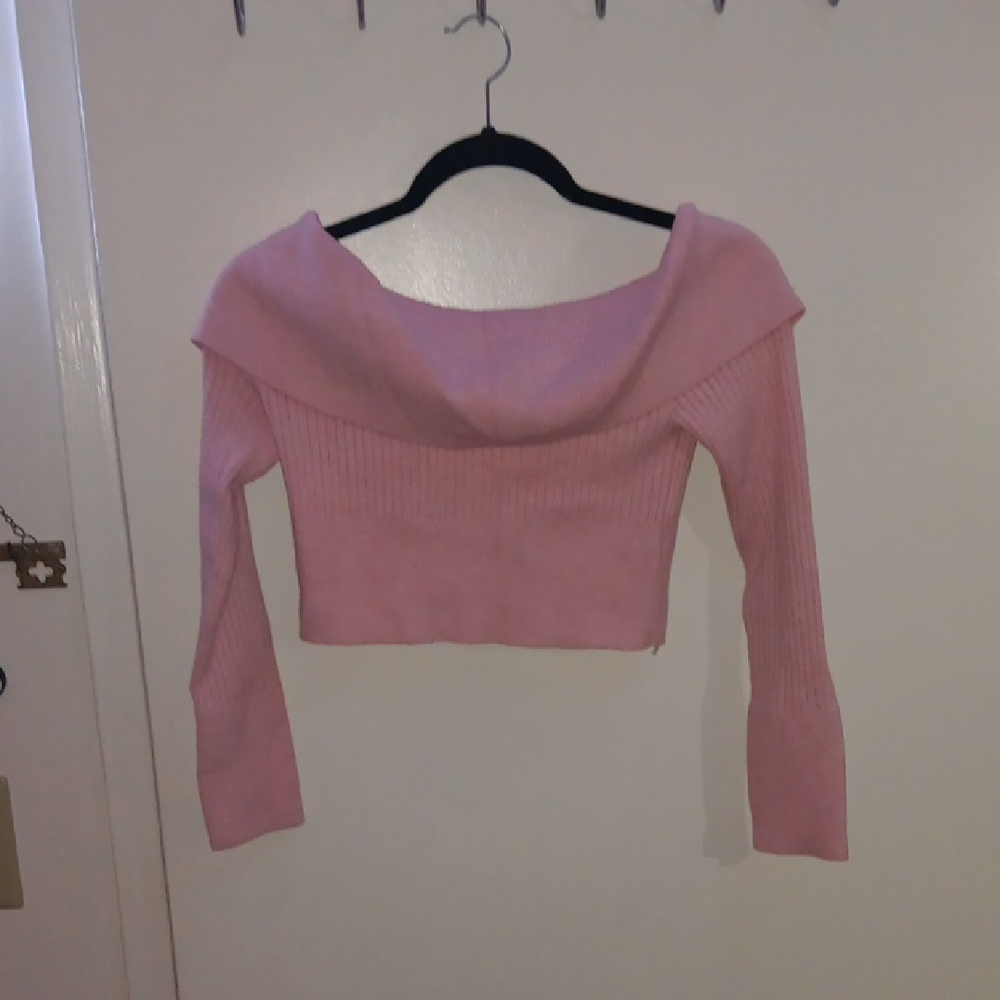 Wild Fable Pink Off-Shoulder Sweater